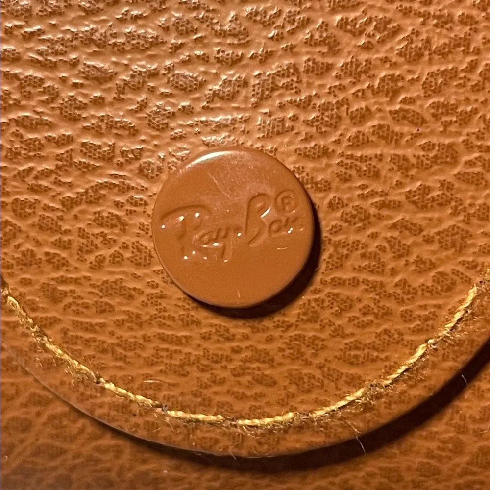 Ray-Ban Leather soft side sunglass case brown tan